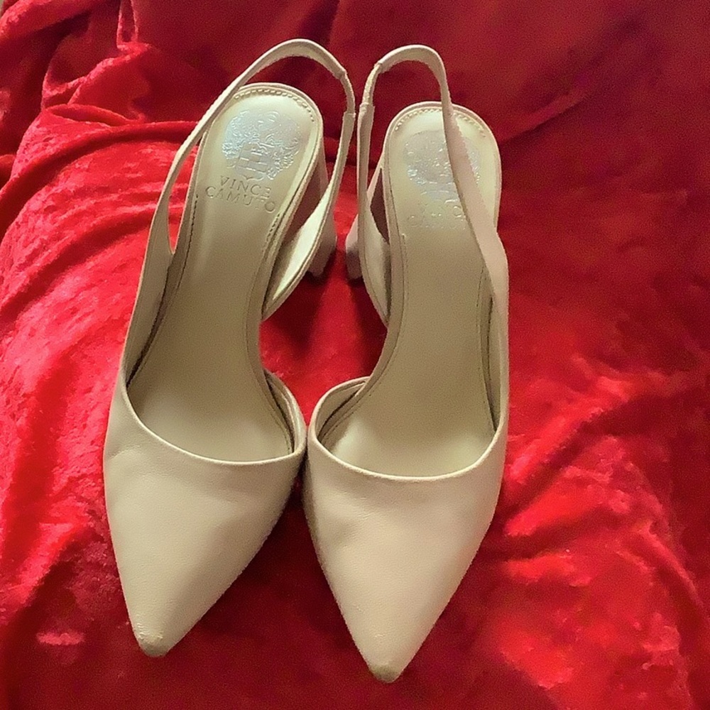 Vince Camuto Women's Cream Slingback Heels